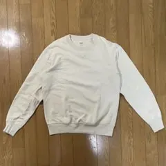 UNIQLO ホワイト クルーネック トレーナーSサイズ