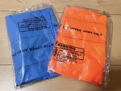 水遊び用アームヘルパー アームリング 浮き輪 水泳 青・オレンジ 2個セット