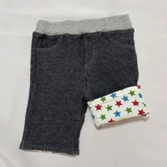 美品hot biscuits 80 星柄 デニムハーフパンツ