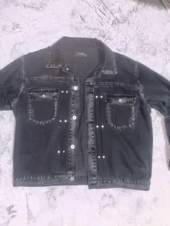 AIVER ブラックデニムジャケット 短丈