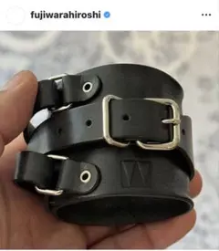 PEEL & LIFT ピール＆リフト レザー リストバンド PEEL&LIFT leather wrist strap レザーリストバンド・black - tity