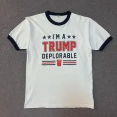 90s USA製 リンガーtシャツ　古着　短丈　プリントtシャツ