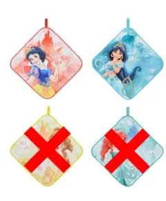 ディズニー プリンセス ジャスミン白雪姫ループ付タオル