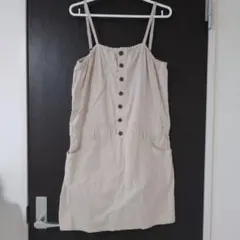 キャミ ワンピース　ベージュ　ストライプ　レディース　M　匿名発送