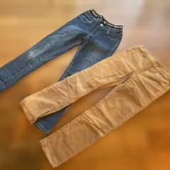130キッズ　パンツ　セット売り　デニム　コーデュロイ