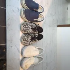 VANS スニーカー3足セットホワイト／ ネイビー/レオパード