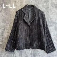 a3454【Lascolinas】テーラードジャケット ラメ糸 スパンコール装飾