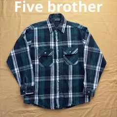 90's FIVE BROTHER ファイブブラザー ネルシャツ　Mサイズ