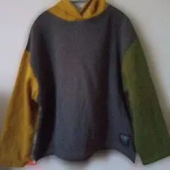 GENTIL 裏起毛　カラーブロックパーカー
