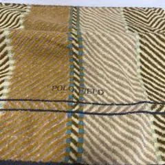 Polo Club バスタオル 馬ロゴ刺繍 グリーン系トラッド デザイン 中古のサムネイル