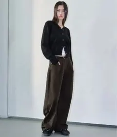 MUSINSA DECET ワイドパンツ ブラウン 新品未使用 L