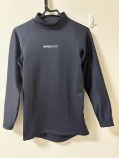 デサント MOVE SPORT ハイネック長袖シャツ ブラック S 美品