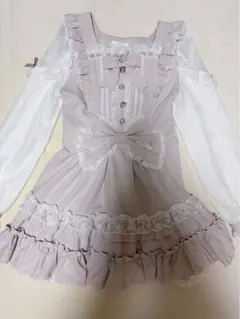 LIZLISA ティアラリボンティアードワンピース ピンク