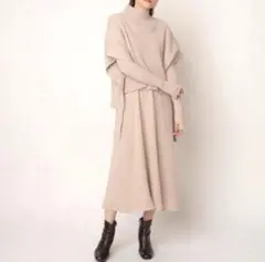 CADUNE カデュネ レイヤードセットニットワンピース