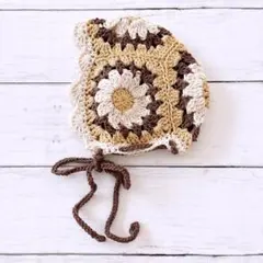 お花のボンネット　ベビー用