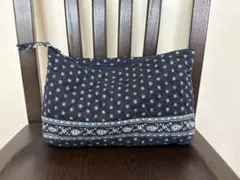 VERA BRADLEY ネイビー ペイズリー柄 ポーチ