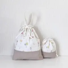 ハンドメイド お着替え袋 コップ袋 うさぎ