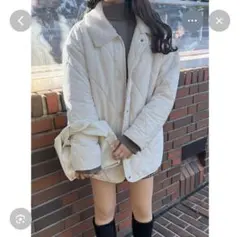 GRL ボア襟 キルティングジャケット