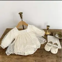 【新品未使用】レースブラウス　ロンパース