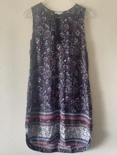 花柄ノースリーブワンピース チュニック