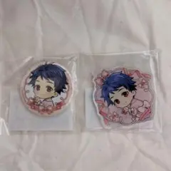 まるくじ　一条シン　アクキー・缶バッジセット