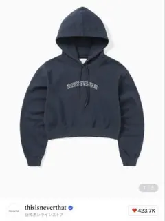 thisisneverthat クロップドパーカー ネイビーのサムネイル
