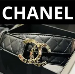 新品 CHANEL CCロゴ マトラッセ ベルト ブラック90cm 定価以下！！のサムネイル