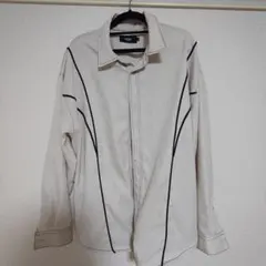 AZUL BY MOUSSY 配色ステッチ 長袖シャツ ベージュのサムネイル
