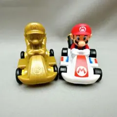 マリオカート　スーパーマリオ　ゴールド　2個まとめ売り　ミニカーのサムネイル