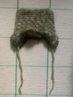 猫耳ニット帽 グリーン