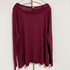 オールドネイビー レディース 長袖Tシャツ 【XL】バーガンディ カジュアル