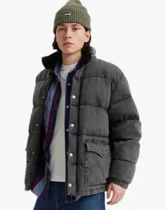 【新品】Levi's リーバイス　デニム　ダウンジャケット グレー　メンズ　S