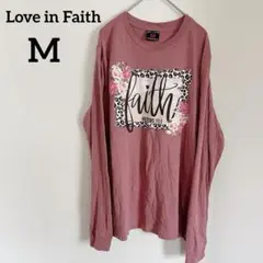 Love in Faith 【M】ローズ　長袖 Tシャツ