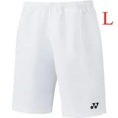 新品 ヨネックス バドミントンウェア ユニハーフパンツ 15150　ホワイト　L