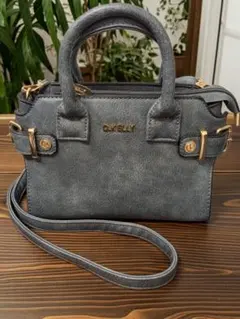 美品 D.KELLY 2WAY ハンドバッグ ショルダーバッグ グレーのサムネイル