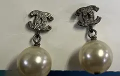 CHANEL ヴィンテージ CC パール ピアス 難あり