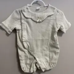 Cotton ストライプロンパース 50-60cm