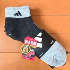 【adidas WARM】 総パイル 暖かいソックス 3足26-28cm