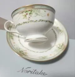 Noritake 花柄カップ・ソーサー ペア(2個)