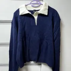 襟付き ニット XL