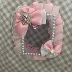 デコケース　硬質ケース　ロゼット　痛ロゼット　オタ活　推し活　ピンク