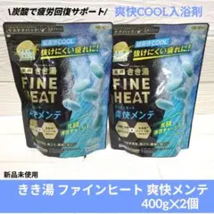 きき湯 ファインヒート 爽快メンテ 400g×2　炭酸入浴剤 COOL 疲労回復のサムネイル