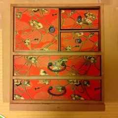 昭和レトロ 当時物 ビンテージ インテリア 和柄　引き出し　小物入れ