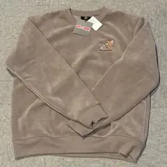 TOM&JERRY トムとジェリー リブ裏ボアワンポイント刺繍スウェット