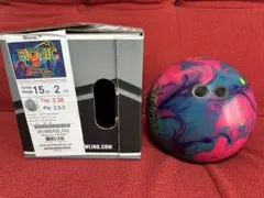 サムレス STORM バイオニック 15ポンド【美品】 美品 STORM バイオニック ボウリングボール 15ポンド2オンス サムレス