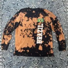 ブラジル国旗 タイダイ染め 長袖カットソー