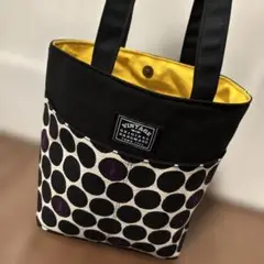 ミニトートバッグ ドット柄 水玉 ハンドメイド
