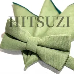 蝶ネクタイ　ライトグリーン　ライム色　結婚式　披露宴　挙式　新郎　J77