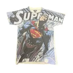 US規格】希少 スーパーマン スケルトン プリント Tシャツ ブラック 黒 