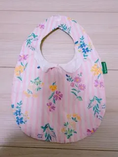 ★【美品】afternoon tea スタイ　花柄　襟付き　レース